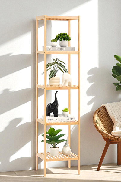 Digithome Bambu 5 Raflı Çok Amaçlı Organizer Mutfak Rafı Banyo Düzenleyici Raf Mio-002