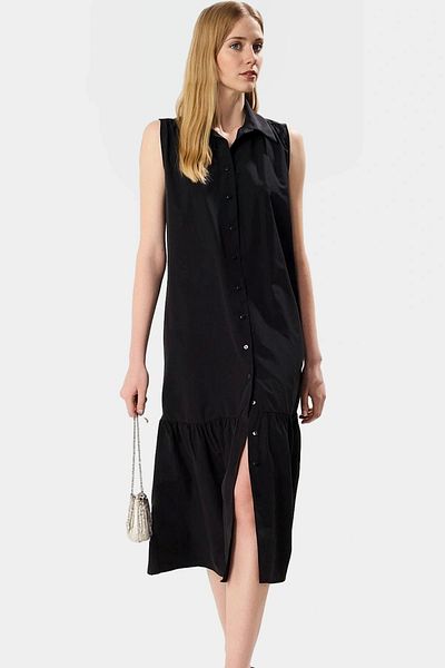 PayBuy Women's Midi Length Terrycotton Woven Shirt Dress Comfortable Casual Style Stylish Appearance Special Design