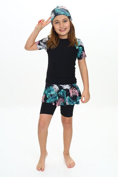 My Kids Wear Lycra Diving Fabric Three Pieces Girls' Swimsuit