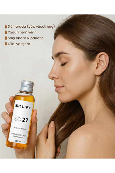 SOLIFE SO 27 All Over Miraculous Yüz Vücud Saç Bakım Yağı 100 ml