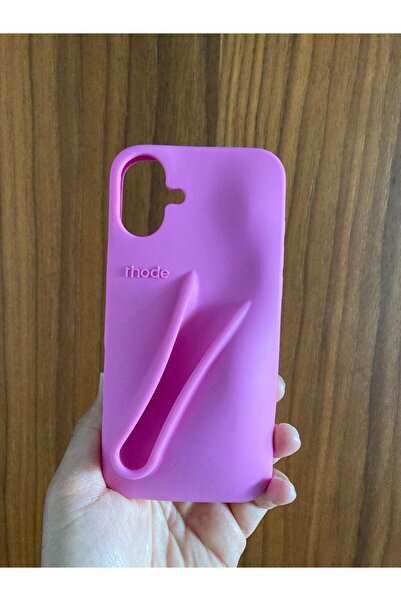 Newon İphone 16 Plus Shortcake Rhode Lip Case Logolu Telefon Kılıfı Kapak Cover Case
