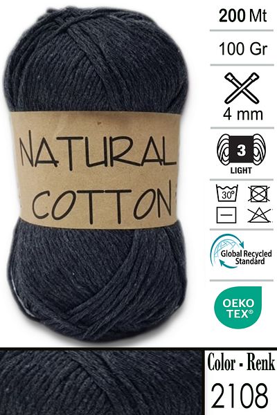 Diva İplik Diva Natural Cotton 2108 Anthracite