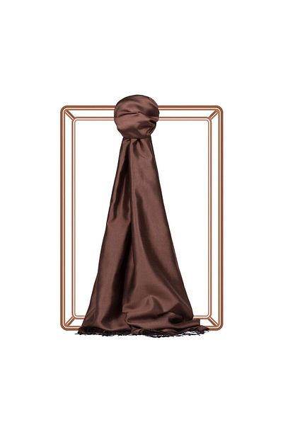 ipekevi Double Sided Silk Shawl - Bitter Brown