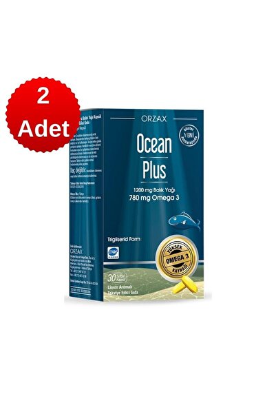 Orzax Ocean Plus 1200 Mg Balık Yağı 30 Kapsül - Limon Aromalı x 2 Adet