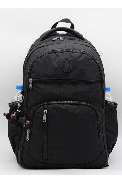 ÇantaExpress Αδιάβροχη υφασμάτινη σχολική τσάντα Unisex Σχολική τσάντα πλάτης Μαύρη 1700