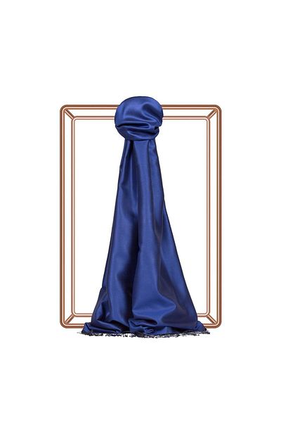 ipekevi Şal de mătase cu două feţe - Saks Blue