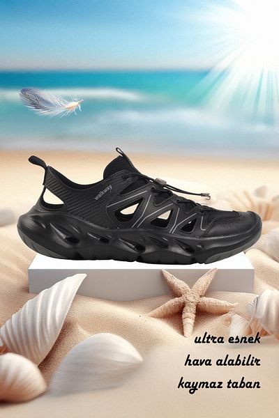 WALKWAY 25424 Black Lightweight Flexible Men's Sports Shoes Outdoor Shoes Asmara m