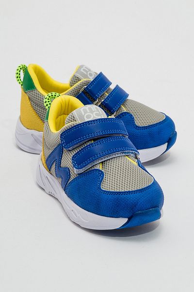 mnpc Saks Blue and Yellow Sports Shoes for Boys
