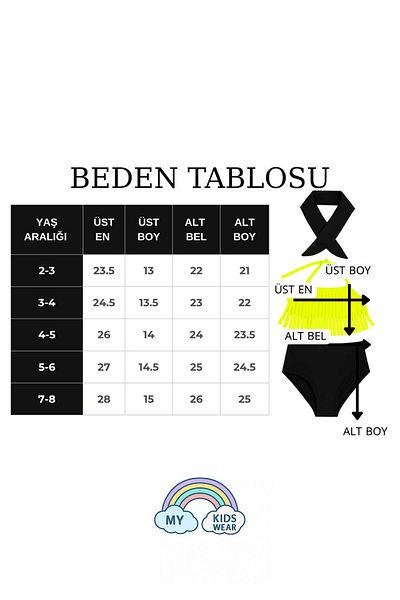 My Kids Wear Σετ μαγιό για κορίτσια με ψηλόμεσο βολάν Bandana