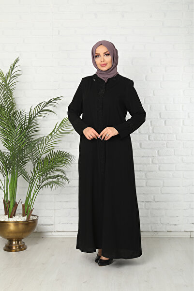 Tuğralı Μαύρο φερμουάρ με πέτρες