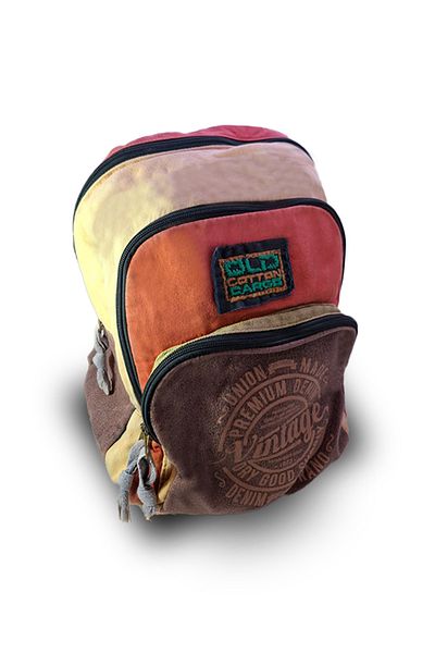 Old Cotton 5017-1 New Patchwork Backpack Brown