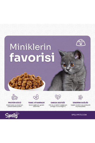 SPELLY 12 Adet x Yavru Kedi Maması Tavuklu (0.3 Kg)