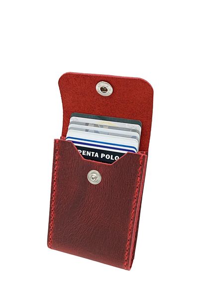 CRONDER Genuine Leather Men's Wallet - Handmade Box Card Holder - Vertical Model