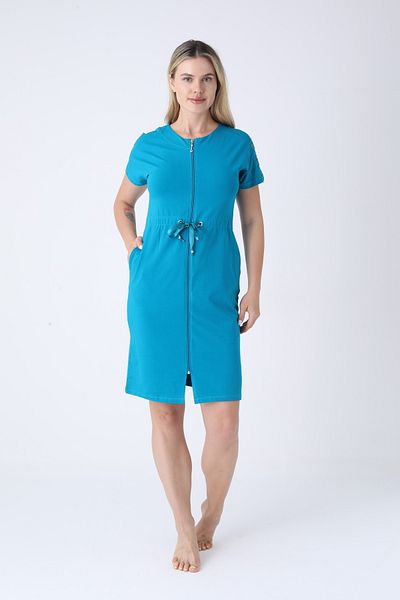 ROMEO LİFE Women's Cotton Lycra Zippered Dress 7265