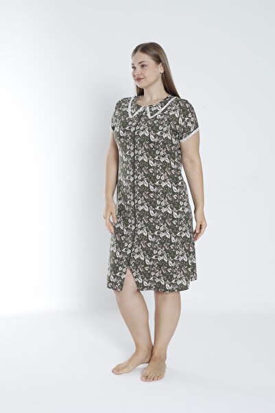 ROMEO LİFE Γυναικείο φόρεμα με φερμουάρ με μοτίβο από βαμβακερό ύφασμα 7819