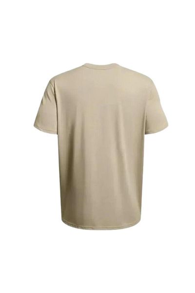 Under Armour Ua Hw Armor Label Ss 1382831-289 Ανδρικό μπεζ μπλουζάκι