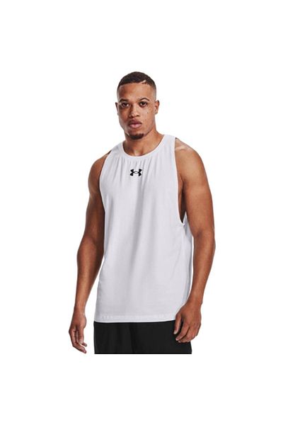 Under Armour Ua Baseline Cotton Tank 1361901-100 Ανδρικό λευκό μπλουζάκι