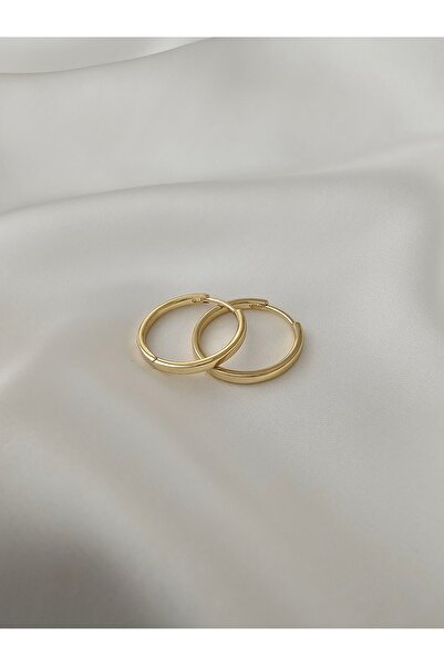 Zivazer Store Kadın Çelik Kararmaz Xuping 14k Altın Renginde Halka Küpe