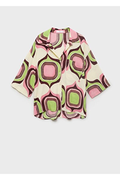 MANGO Woman Geometrik desenli bluz