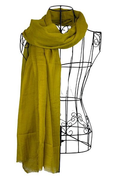 DACSHOP Women's plain scarf 25V, pistachio green 180 x 95 cm