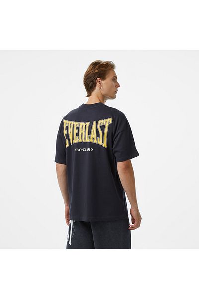 EVERLAST Ανδρικό μπλουζάκι Ever Classics Oversize με στάμπα στην πλάτη καπνιστό