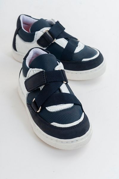mnpc Boy's Navy Blue Leather Orthopedic Supported Children's Sneakers