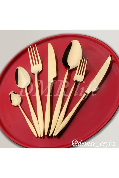 Demir Çeyiz Dmr Life Yakut Titanyum Gold Çay Kaşığı 6 Adet Yakut