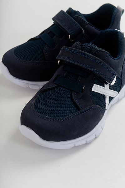 mnpc Unisex Kids Navy Blue Leather Orthopedic Supported Sports Shoes
