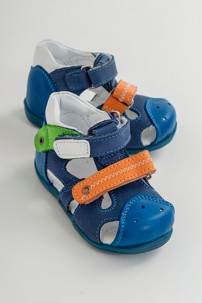 mnpc Boy's Denim Leather First Step Shoes with Orthopedic Support