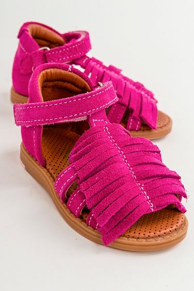 mnpc Girl's Fuchsia Leather Orthopedic Supported Children's Sandals