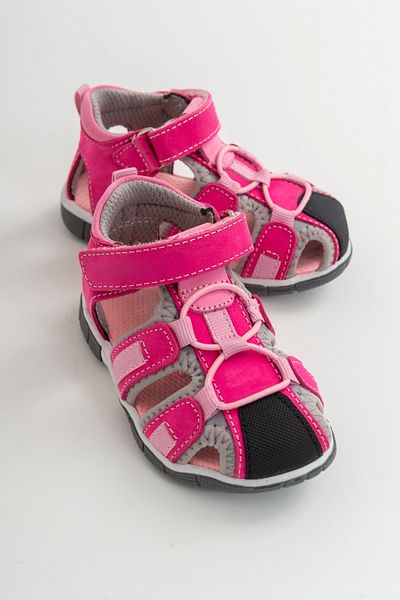 mnpc Unisex Kids Fuchsia Leather Orthopedic Outdoor Kids Sandals