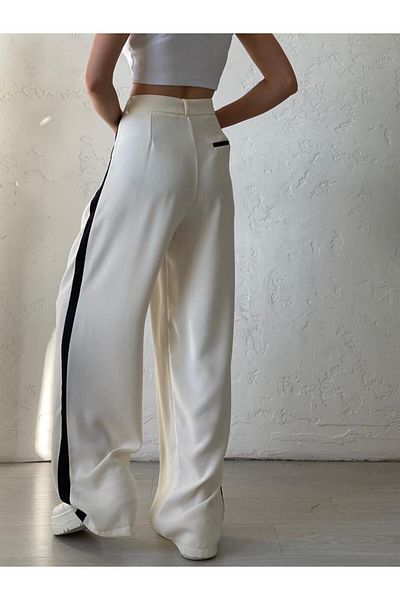 GAMZE ALPTEKİN Perolas Black Striped Design Trousers