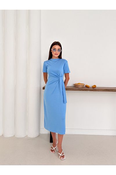 TrendyFashion Rochie Otaku pentru femei din țesătură modală cu detaliu de șireturi laterale
