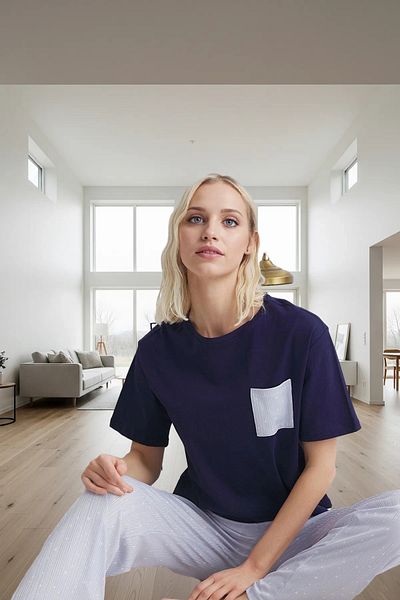 PayBuy Women's Short Sleeve Regular Fit Cotton Pajama Set Carefully Selected Comfortable Use