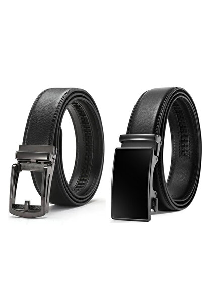 Bosskan 2'li Otomatik Siyah Tokalı Deliksiz Erkek Kemeri
