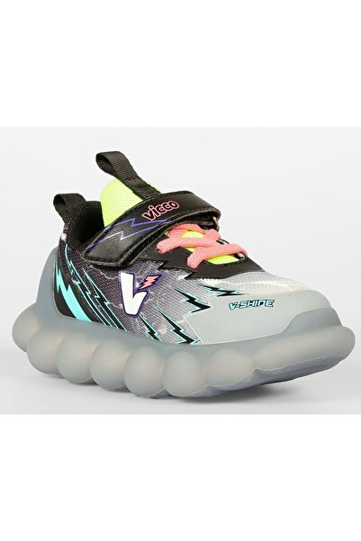 Vicco Flash Lighted Orthopedic Children's Sports Shoes Black