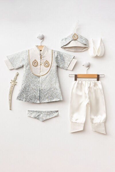 UmBaby Yenidoğan (0-6) & 1 Yaş Erkek Bebek Mevlütlük Şehzade Sünnetlik Kıyafeti Erkek Çocuk (HANÇER DETAY)