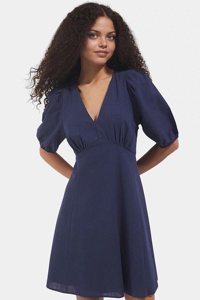 PayBuy Summer Short a Line Cotton Dress Balloon Sleeve Detail Comfortable Cut Long Lasting Stylish Appearance
