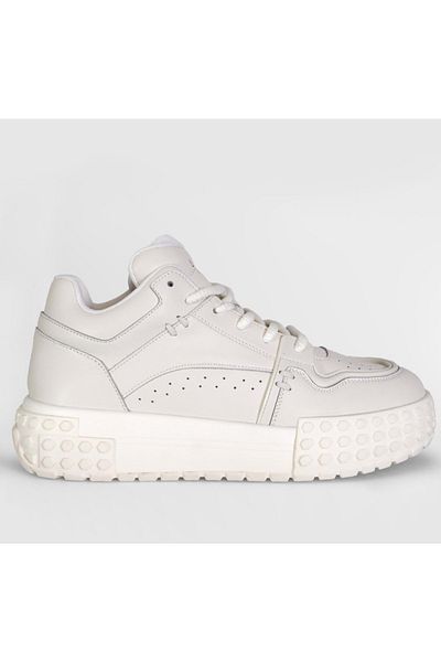 Lufian 112230206 Мъжки кожени ежедневни класически обувки Burton Sneaker, бели
