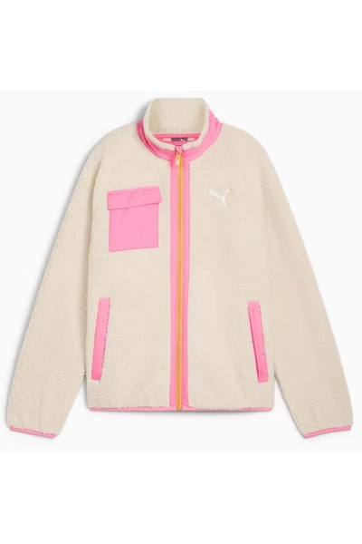 Puma 626504-87 Jachetă hibridă Sherpa pentru fete, roz
