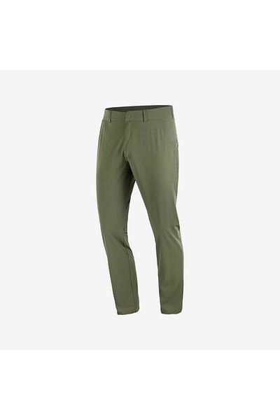 Salomon Wayfarer Everyday Pants M Lc2439 Ανδρικό παντελόνι για κάμπινγκ εξωτερικού χώρου Ανδρικό παντελόνι Χακί