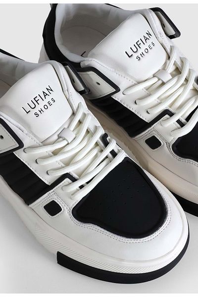 Lufian 112230193 Мъжки кожени обувки Oliver Sneaker, черни