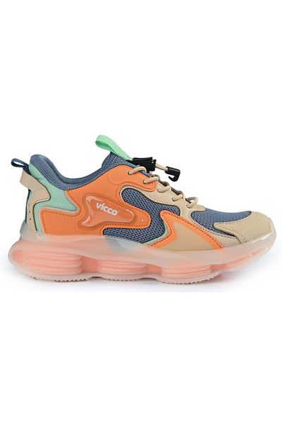 Vicco Mask Transparent Air Sole Rubber Laced Orthopedic Unisex Children's Sports Shoes Jeans