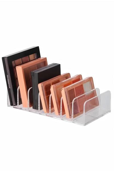 fun zone منظم مكياج ظلال العيون، 7 أقسام مقسمة، مصنوع من الأكريليك للتخزين