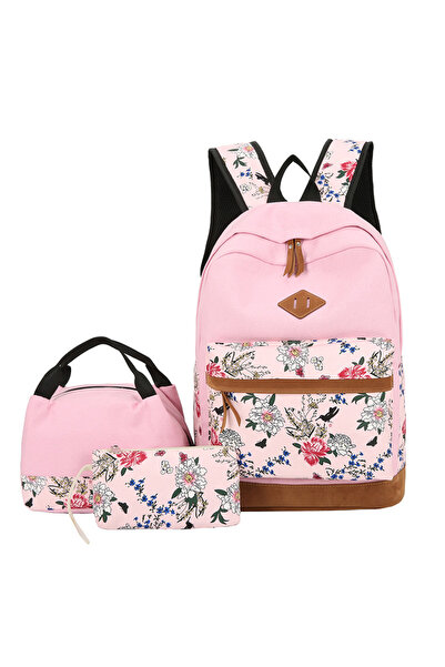 Generic School Backpacks For Teen Girls 3 In 1 School Bookbags Set Lunch Bag Pencil Case Travel Light