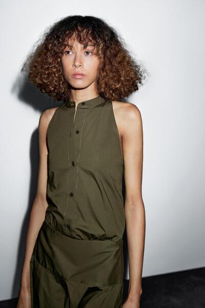 Massimo Dutti Kruvaze uzun elbise