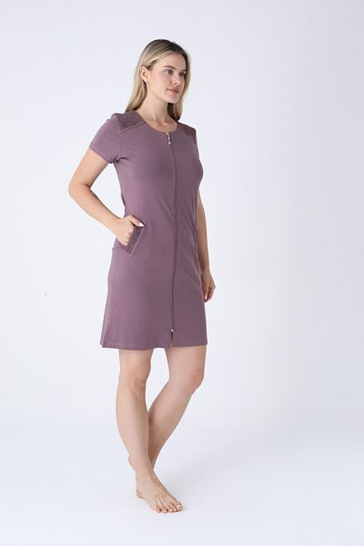 ROMEO LİFE Women's Cotton Lycra Zippered Dress 7486