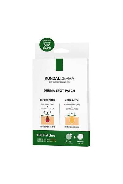 Kundal Derma Tea Tree Spot Patch 120pcs – 3 Sizes For Acne Care & Fast Healing