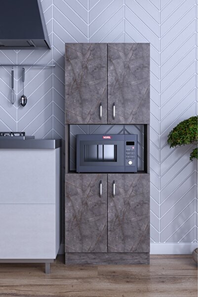 İGEMTASARİM ı NİSAN ÇOK AMAÇLI KAPALI ŞIK MİKRODALGA FIRIN DOLABI