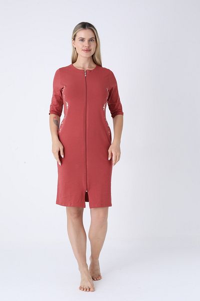 ROMEO LİFE Women's Cotton Lycra Zippered Dress 7466